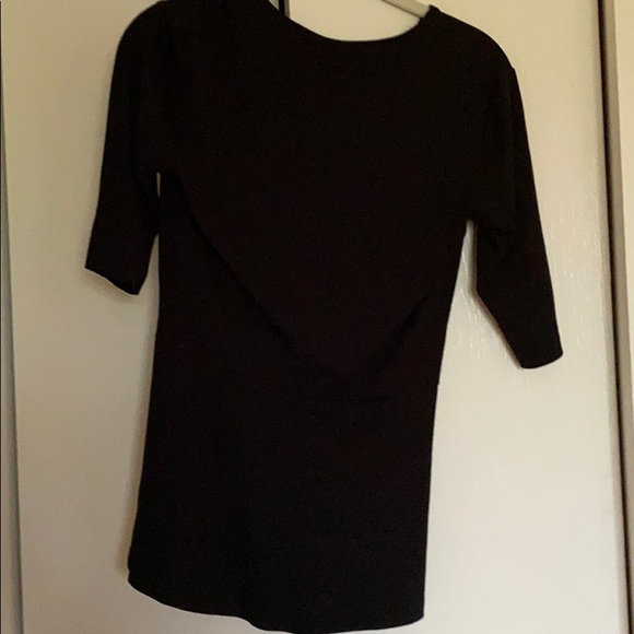 Ann Taylor Twist Elbow Top Black - Picture 4 of 4